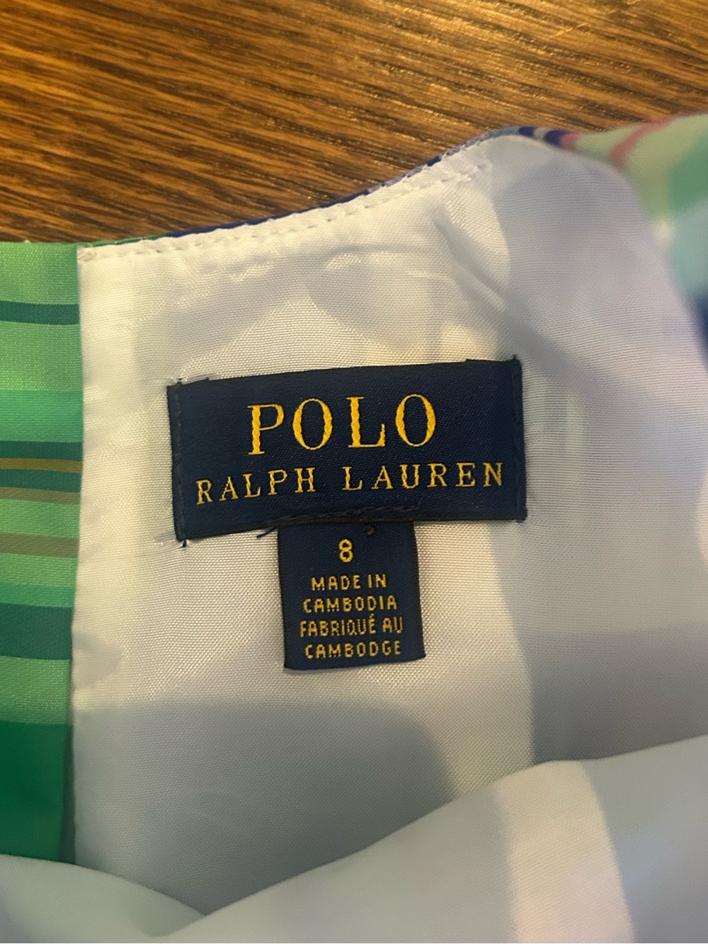 Polo Ralph Lauren Girls size 8 blue green plaid dress - Picture 6 of 8